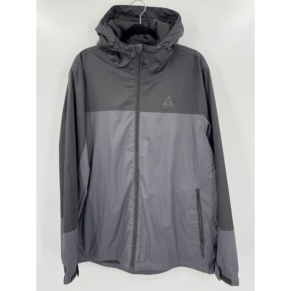 GERRY Gray Lightweight Full Zip Hooded Rain Jacket Size XL - Picture 1 of 7